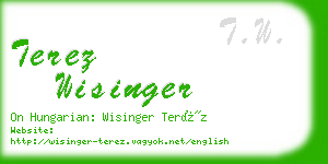 terez wisinger business card